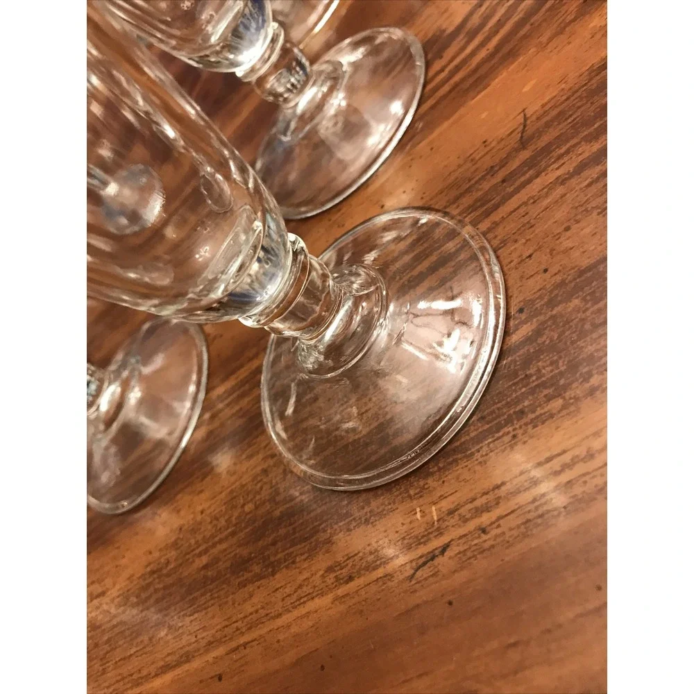 vintage anchor hocking clear pilsner glass X's with Bands‎